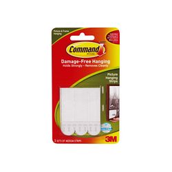 Command Picture Hanging Strips 17201 Medium White