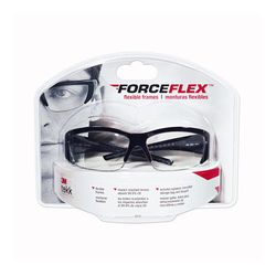 3M 92232-80025 TEKK Protection(TM) Forceflex(TM) Flexible Safety Eyewear Black Half Frame, Clear Lens - Micro Parts & Supplies, Inc.