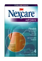 3M Nexcare Soft Fabric Adhesive Gauze Pad  SFP34  3 in x 4 in  4 ct.