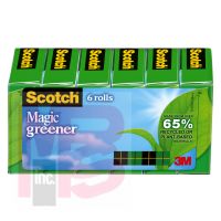 3M Scotch Magic Greener Tape 812-6P  6 pack 3/4 in x 900 in (19 mm x 22.8 m)
