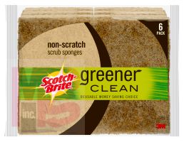 3M Scotch-Brite Greener Clean Non Scratch Scrub Sponges 97036  4.5 in x 2.7 in (11.4 cm x 6.8 cm)