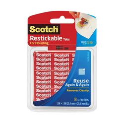 3M R100 Scotch Restickable Tabs 1 in x 1 in 18 squares - Micro Parts & Supplies, Inc.