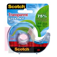 3M 39 SCOTCH TRANSPARENT GREENER TAPE 3/4 IN X 600 IN