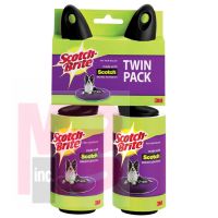3M 839RS-56TP Scotch-Brite Pet Hair Roller 112 Sheet Twin Pack - Micro Parts & Supplies, Inc.