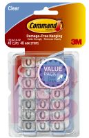 3M 17026CLRVPES Command Decorating Clips Strips Value Pack Clear - Micro Parts & Supplies, Inc.