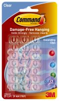 3M 17026CLR-ES Command Clear Decorating Clips Clear Strips - Micro Parts & Supplies, Inc.