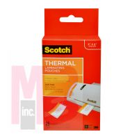 3M Scotch Thermal Pouches TP5853-25  2.51 in x 4.21 in x 1.5 (64 mm x 107 mm) Luggage Tags with Loop 25 PK