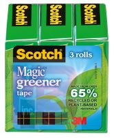 3M Scotch Magic Greener Tape 812S3  3/4 in x 800 in (19 mm x 20.3 m) 3 Pack