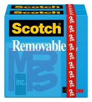 3M Scotch Removable Tape 811-2PK  3/4 in x 1296 in (19 mm x 32.9 m) 2-Pack