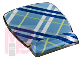 3M Precise Mouse Pad with Gel Wrist  Plaid Design MW308-PL