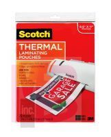 3M Scotch Thermal Laminating Pouches TP3854-25  8.9 in x 11.4 in (228 mm x 291 mm) 25 PK