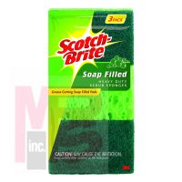3M Scotch-Brite Soap Filled Heavy Duty Scrub Sponge  300-V  12/3