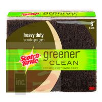 3M Scotch-Brite Greener Clean Heavy Duty Scrub Sponge 87036  6/6