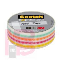 3M Scotch Expressions Washi Tape C314-P36  .59 in x 393 in (15 mm x 10 m) Funky Dots