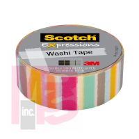 3M Scotch Expressions Washi Tape C314-P37  .59 in x 393 in (15 mm x 10 m) Blurred Lines