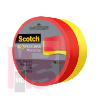 3M Scotch Expressions Masking Tape  3437-2RY .94 in x 20 yd (24 mm x 18.2 m) Red