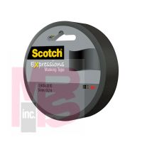 3M Scotch Expressions Masking Tape 3437-BLK  .94 in x 20 yd (24 mm x 18.2 m) Black