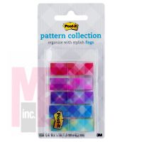 3M Post-it Color Mixing Flags  Gingham Pattern Collection 0.47 in x 1.7 in 100/On-the-Go Dispenser 1 Dispenser/Pack