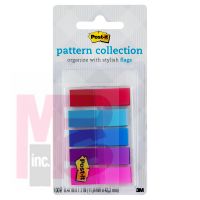 3M Post-it Full Color Flags  Gingham Pattern Collection 0.47 in x 1.7 in 100/On-the-Go Dispenser 1 Dispenser/Pack