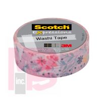 3M Scotch Expressions Washi Tape C314-P66-J  .59 in x 393 in (15 mm x 10 m) Spring Flowers