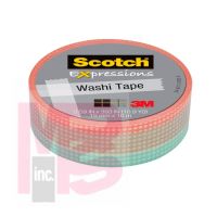 3M Scotch Expressions Washi Tape C314-P65  .59 in x 393 in (15 mm x 10 m) Pastel Tile