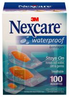 3M Nexcare Waterproof Assorted Bandages 432-100 100ct