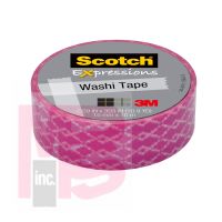 3M Scotch Expressions Washi Tape C314-P68  .59 in x 393 in (15 mm x 10 m) Purple Weave