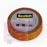 3M Scotch Expressions Glitter Tape C514-ORG  .59 in x 196 in (15 mm x 5 m) Bright Orange Glitter