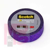 3M Scotch Expressions Glitter Tape C514-PUR  .59 in x 196 in (15 mm x 5 m) Bright Violet Glitter