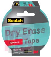 3M Scotch Dry Erase Tape 1905R-DE-BLU  1.88 in x 5 yd (47.7 mm x 4.57 m) Blue Dry Erase3 per inner 4 inners 12 per case
