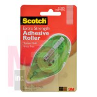 3M Scotch Adhesive Roller Extra Strength 6055-ES  .31 in x 33 ft Green Dispenser