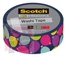 3M Scotch Expressions Washi Tape C314-P86  .59 in x 393 in (15 mm x 10 m) Birthday Balloons