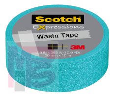 3M Scotch Expressions Glitter Tape C514-BLU3  .59 in x 196 in (15 mm x 5 m) Pastel Blue Glitter