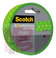 3M Scotch Expressions Masking Tape 3437-P14  .94 in x 20 yd (24 mm x 18.2 m) Jungle Green
