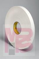3M 4466W-1"x36yd Double Coated Polyethylene Foam Tape White 1 in x 36 yd 1/16 in - Micro Parts & Supplies, Inc.