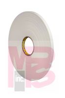 3M 4462W-1/2"x72yd Double Coated Polyethylene Foam Tape White 1/2 in x 72 yd 1/32 in - Micro Parts & Supplies, Inc.
