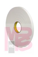 3M 4462W-3/4"x72yd Double Coated Polyethylene Foam Tape White 3/4 in x 72 yd 1/32 in - Micro Parts & Supplies, Inc.
