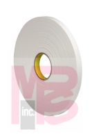 3M 4462W-3/4"x72yd Double Coated Polyethylene Foam Tape White 3/4 in x 72 yd 1/32 in - Micro Parts & Supplies, Inc.