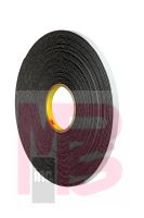 3M 4466B-1"x36yd Double Coated Polyethylene Foam Tape Black 1 in x 36 yd 1/16 in - Micro Parts & Supplies, Inc.