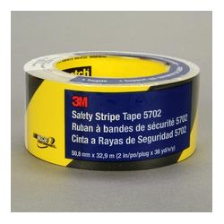 3M Safety Stripe Tape 5702 Black/Yellow, 2 in x 36 yd 5.4 mil, 12 per case Individually Wrapped