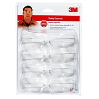 3M 90834-00000B Tekk Protection(TM) Contractor 4-Pack, Indoor Safety Eyewear with Clear Lens - Micro Parts & Supplies, Inc.