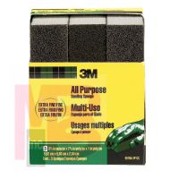 3M 907NA-3P-CC Sanding Sponge3 3/4 in x 2 5/8 in x 1 in (9.52 cm x 6.67 cm x 2.54 cm) Extra Fine/Fine - Micro Parts & Supplies, Inc.