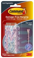 3M 17305CLR-ES Command Clear Flat Cord Clips Clear Strips - Micro Parts & Supplies, Inc.