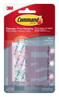 3M 17017CLR-ES Command Clear Round Cord Clips Clear Strips - Micro Parts & Supplies, Inc.