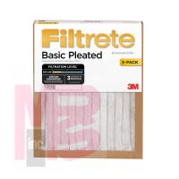 3M Filtrete Basic Pleated Air Filter FBA03-H-3PK  20 in x 25 in x 1 in (50.8 cm x 63.5 cm x 2.5 cm)