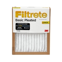 3M FBA02-3PK Filtrete Basic Pleated Air Filter 20 in x 20 in x 1 in (50.8 cm x 50.8 cm x 2.5 cm) - Micro Parts & Supplies, Inc.
