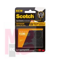 3M Scotch(TM) Outdoor Fasteners RF5731, 1 in x 3 in (25,4 mm x 76,2 mm), 2 Sets of Strips, Black