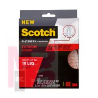 3M Scotch(TM) Extreme Fasteners RF6760, 1 in x 10 ft (25,4 mm x 3,04 m) Clear 1 Set of Strips