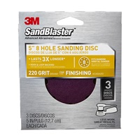 3M SandBlaster(TM) Sanding Discs 9525SB-ES , 5 in x 8Hole, 220 grit, 3/pk