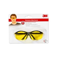 3M Sports-Inspired Safety Eyewear, 90966-WV6, Semi-Rimless Design, Yellow Lenses, 6/cs